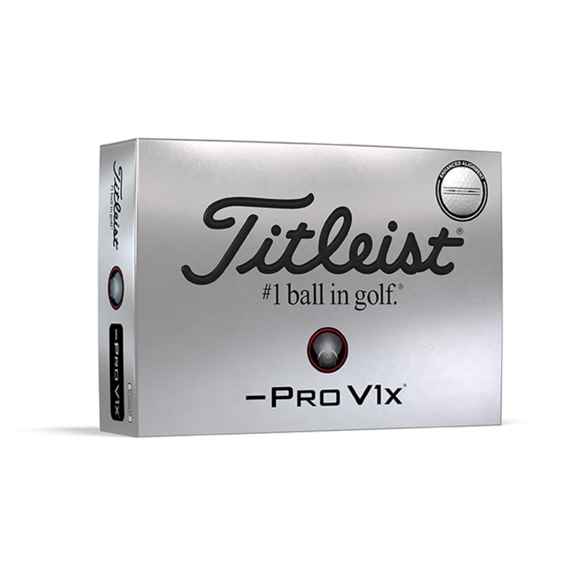 Titleist Pro V1x Left Dash Enhanced Alignment – White