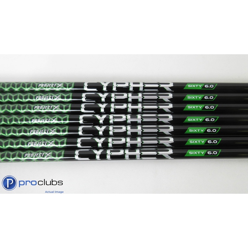 (7) NEW PROJECT X CYPHER SIXTY 60 6.0 STIFF FLEX GRAPHITE IRON SHAFTS .370