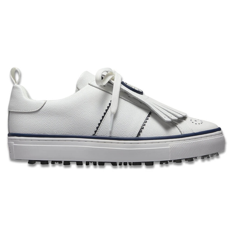 Gfore Durf Saddle Stripe Leather Golf Shoes Snow/Twilight – SP25 Women