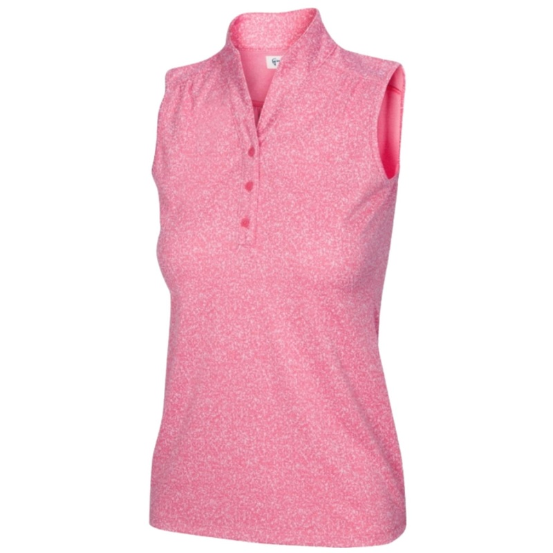 Greg Norman Women’sHeathered Dot Sleeveless Polo