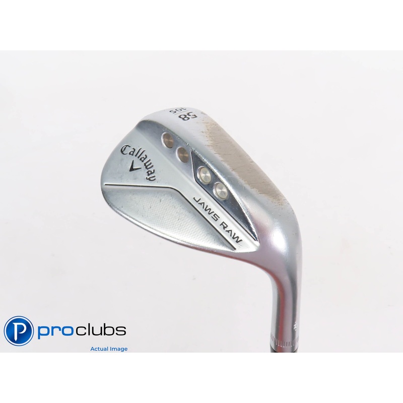 Callaway JAWS RAW Chrome 58*(10*) Wedge S-Grind – DG Spinner Wedge Flex #437252