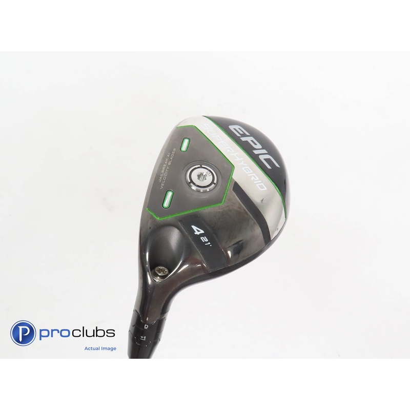Left Handed Callaway Super Hybrid 21* 4 Hybrid – SteelFiber fc75 Regular 367105