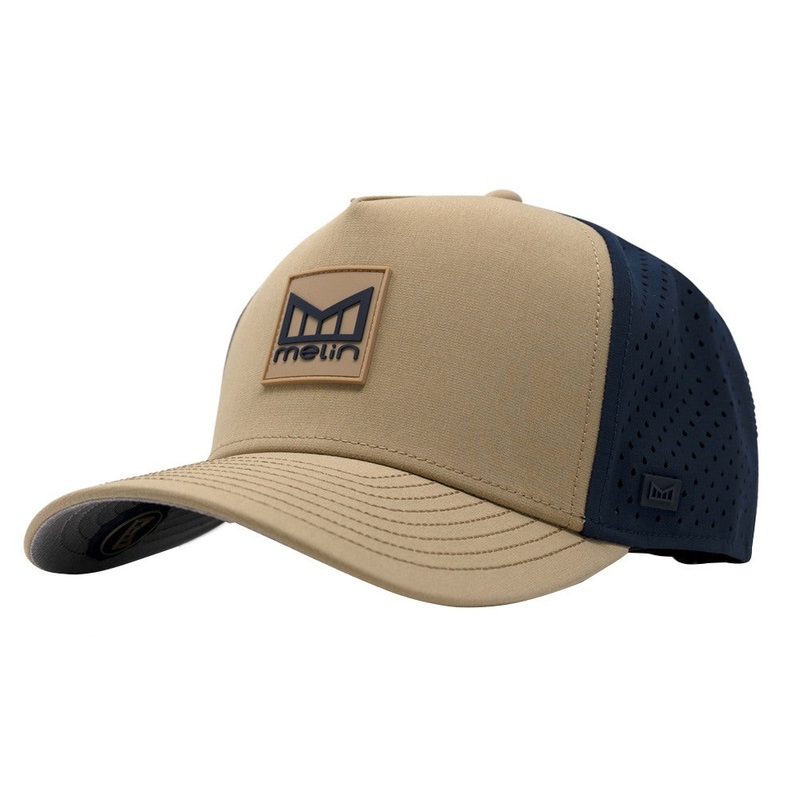 Melin Odyssey Stacked Hydro Golf Cap Khaki/Navy – SP24 Men