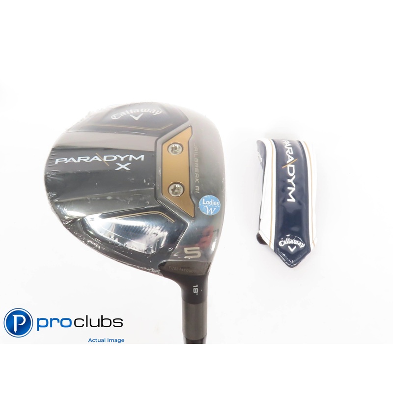 New! Ladies Callaway PARADYM X 18* 5 Wood w/ HC – Aldila Ascent 40 Ladies 432374