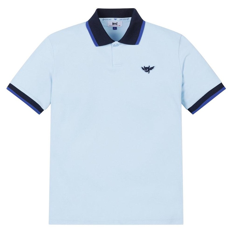 WAAC Athletic Color Rib Golf Polo Light Blue – SS24 Men