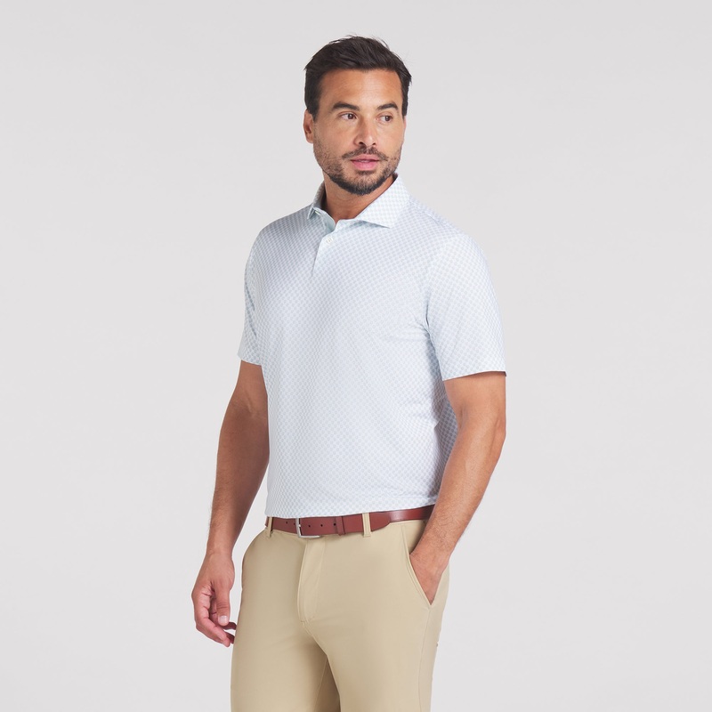 MATTR Micro Floral Golf Polo