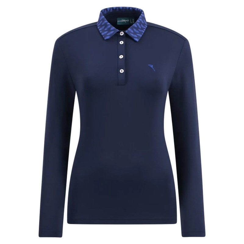 Chervo Affine Longsleeve Golf Polo Blue – FW24 Women