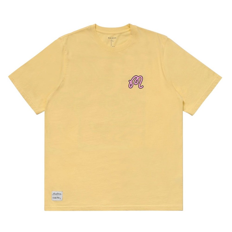 Malbon x Keith Haring Shortsleeve Golf T-Shirt Pale Yellow – 24 Men