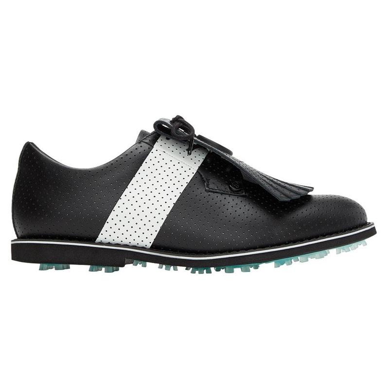 Gfore Gallivanter Peforated Leather Luxe Sole Kiltie Golf Shoes Onyx – 24 Women