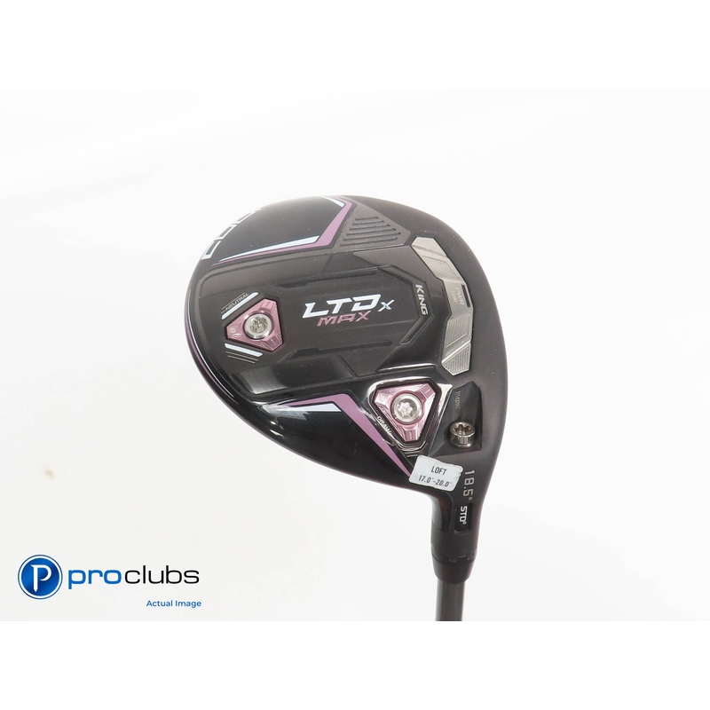 Ladies Cobra KING LTDx MAX 18.5* 3 WOOD Blk/Pink- Riptide 40g Ladies Flex 379307