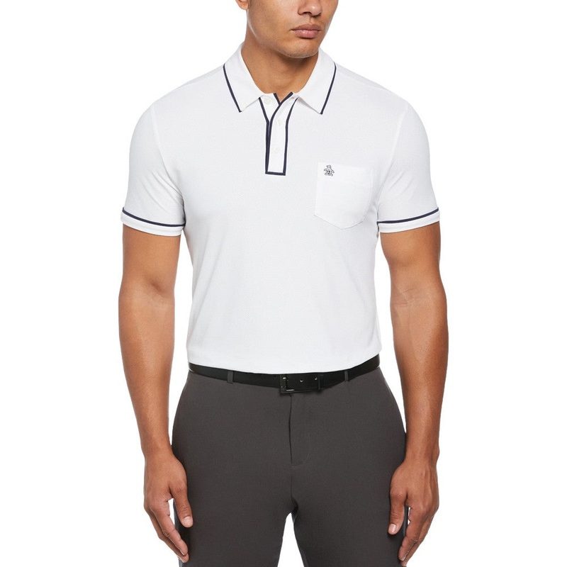 Original Penguin The Technical Earl Golf Polo Bright White – SS24 Men