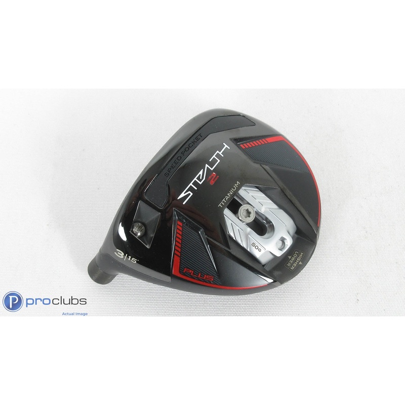 Excellent! Left Hand TaylorMade Stealth-2 Plus 15* – 3 Wood – Head Only – 383739