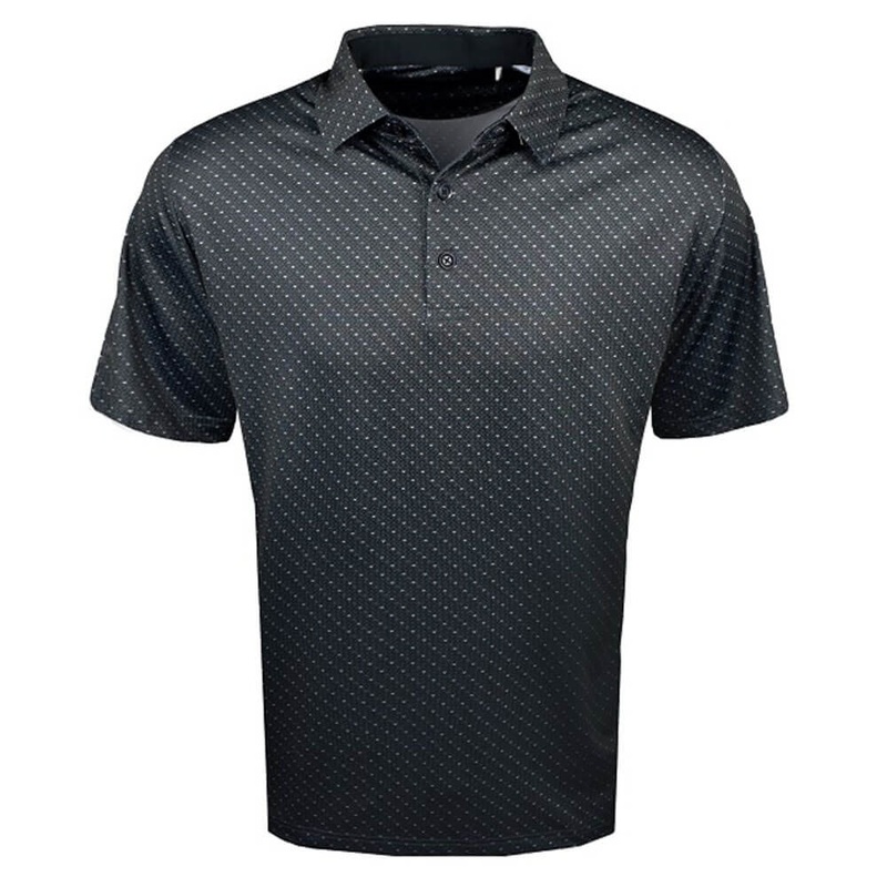Callaway Swing Tech Allover Chevron Golf Polo Caviar – SS25 Men