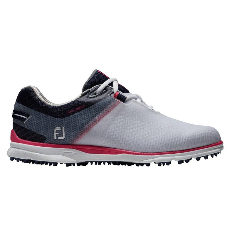 FootJoy Pro SL Sport Laced Spikeless Golf Shoes White/Navy/Hot Pink – 23 Women