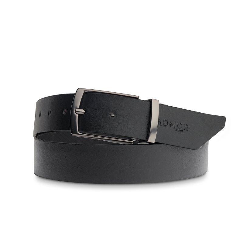 RADMOR Harrison Reversible Belt – Black/Black Texture
