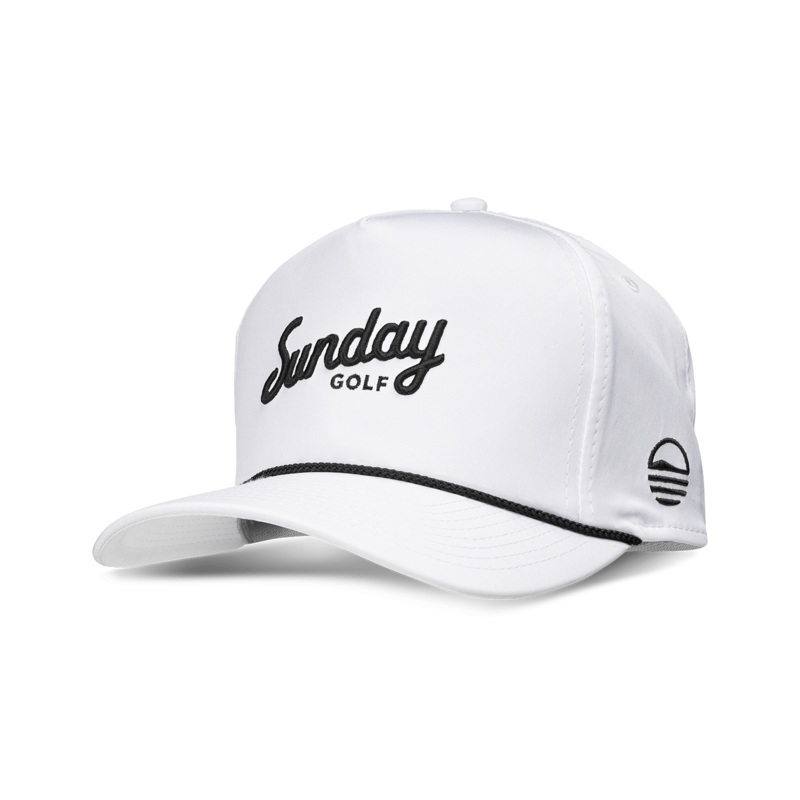 Sunday Golf Rope Hat | White & black