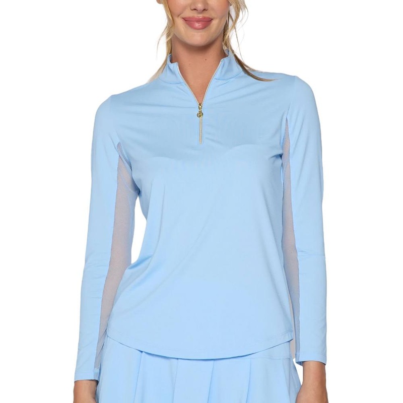 G Lifestyle Quarter Zip Sun Protection Golf Pullover Light Blue – SS25 Women