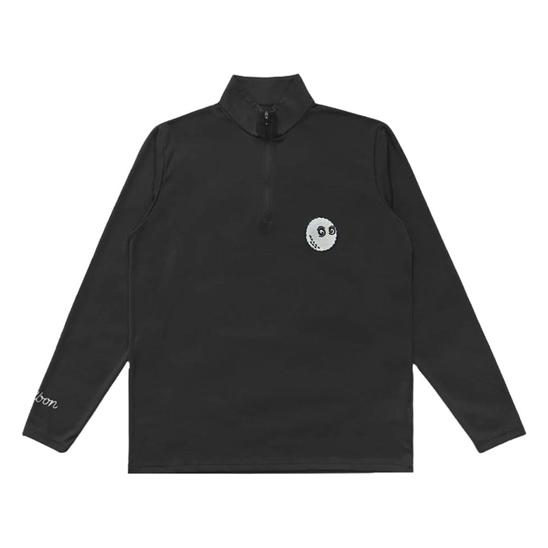Malbon Evergreen Performance 1/4 Zip Golf Pullover Black – FW24 Men