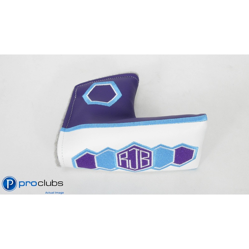 NEW BETTINARDI RETRO ORIGINAL RJB PURPLE / BLUE BLADE PUTTER HEADCOVER #344332