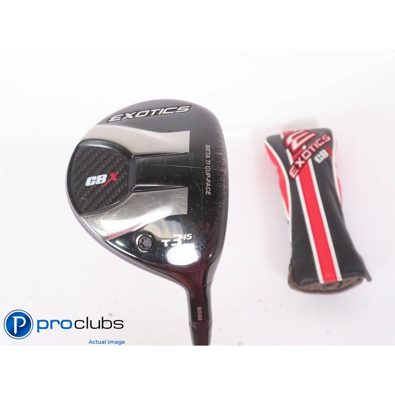 Tour Edge Exotics CBX 15* 3 Wood w/HC – Project X HZRDUS 63g 6.0 Stiff – 446525