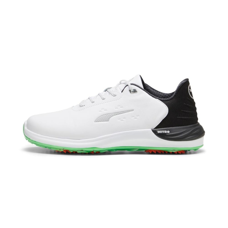 Puma Men’s PhantomCat Nitro Golf Shoe 24 – White/Black/Fluro Green