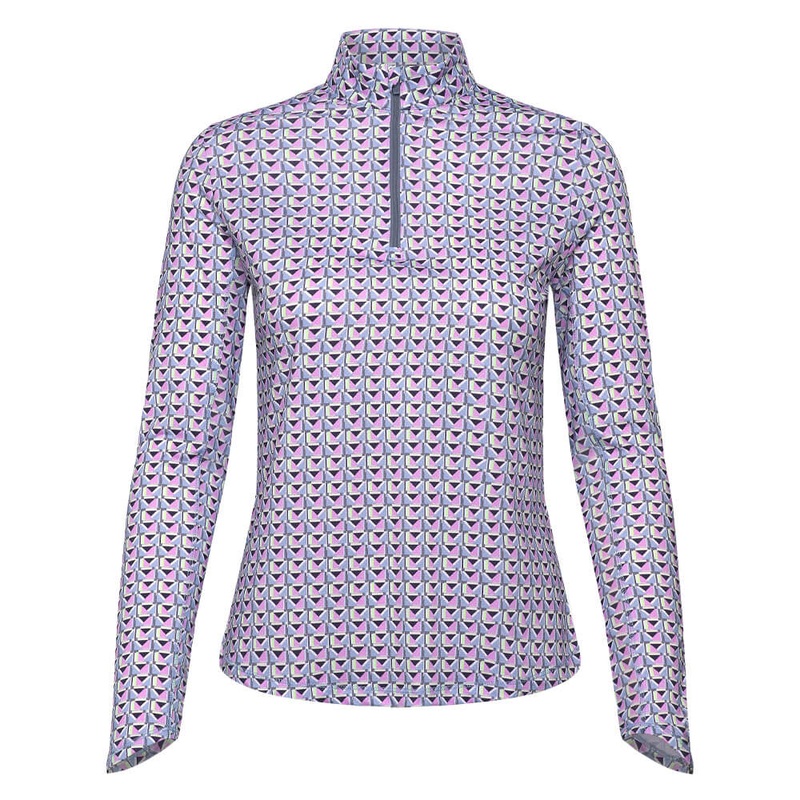 Callaway Geo Printed Sun Protection Golf Pullover Flint Stone – SP25 Women