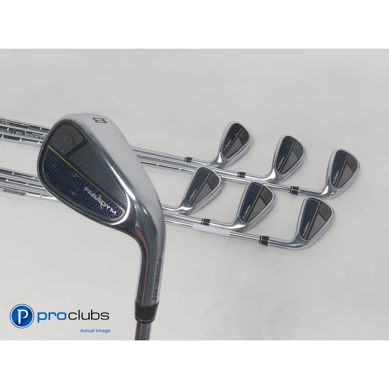 Nice Callaway PARADYM Forged 5-PW,AW IRON SET Elevate 95 Stiff Flex Steel 385589