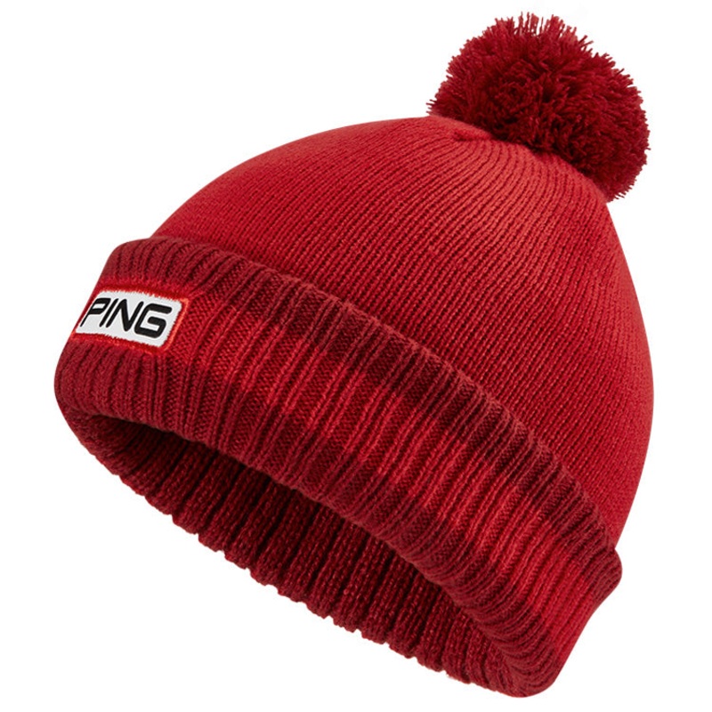 PING Baird Golf Bobble Hat – Red