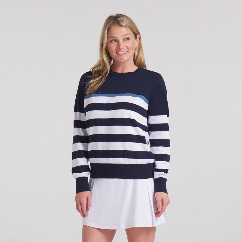 Women’s Resort Stripe Golf Sweater