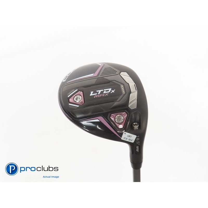 Ladies Cobra KING LTDx MAX 18.5* 3 WOOD Blk/Pink- Riptide 40g Ladies Flex 379302