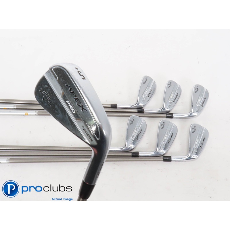Callaway ’21 APEX PRO 5-PW,AW IRON SET Steelfiber Stiff Flex Graph +1/2″ 422044