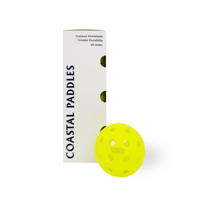 Coastal Paddles 40 Outdoor Pickleball Yellow – 3 Pack