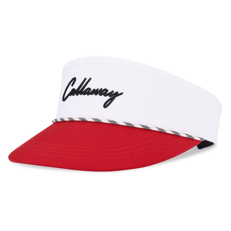 Callaway Birdie Putt Rope Golf Visor White/Red – 25 Men