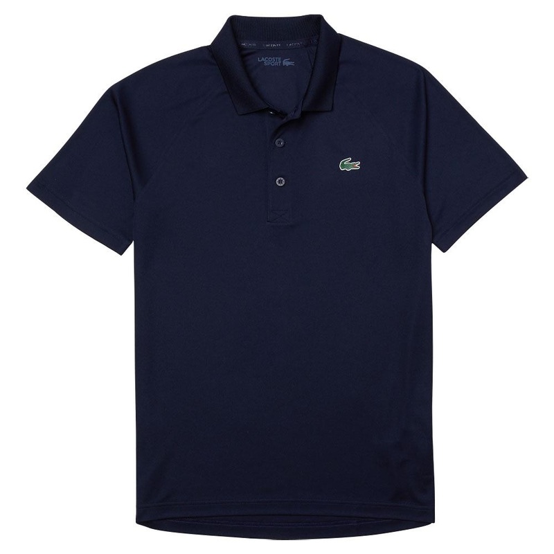 Lacoste Sport Breathable Abrasion-Resistant Interlock Golf Polo Navy – SS23 Men