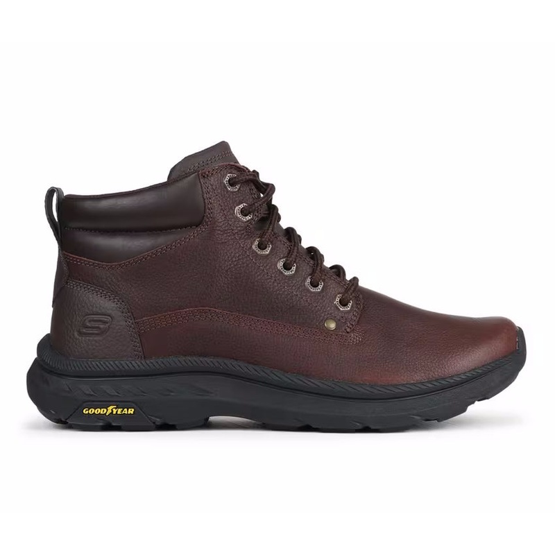 Skechers Mens Relaxed Fit: Pollard Lanser Boots – Red Brown – New