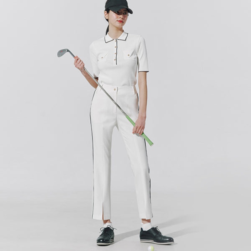 AOW SIDE PIPING BOOTCUT PANTS
