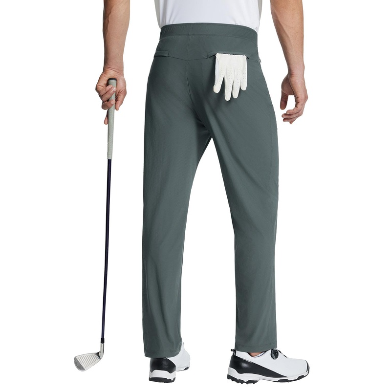 BALEAF Men’s Golf Pants Stretch Relaxed Fit 30″ Sweatpants with Zipper Pockets