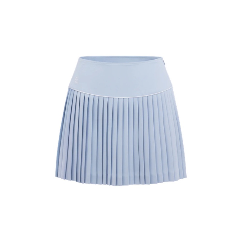 Fairliar Women Silk Twisted Flare Pleated Skirt