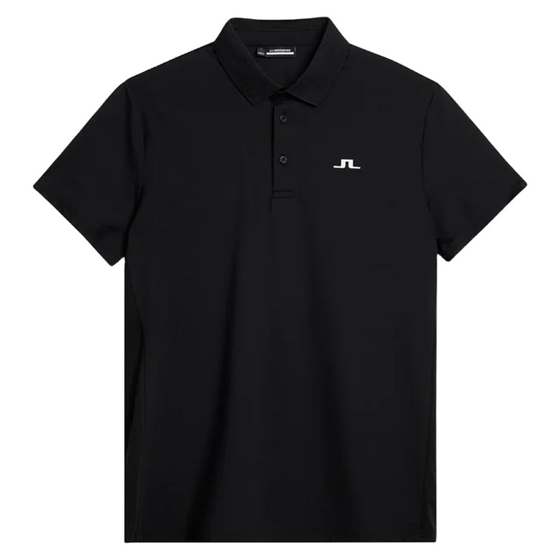 J.Lindeberg Duff Regular Golf Polo Black – SS24 Men