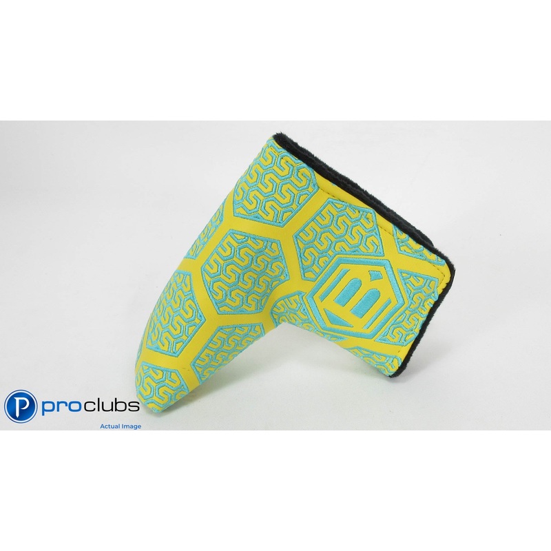 NEW BETTINARDI HEX CHAIN YELLOW / TEAL BLADE PUTTER HEADCOVER #344314