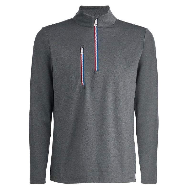 Gfore Daytona Tech Interlock Golf Pullover Charcoal Heather Gray – 23 Men