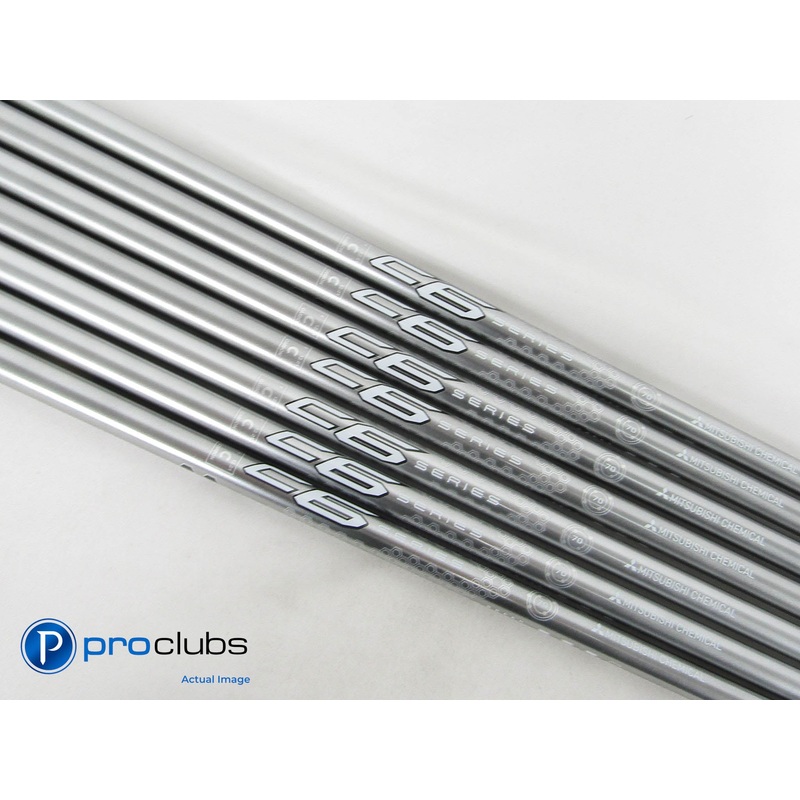 New! Mitsubishi C6 Black 70 Regular Flex 7pc Iron Shaft .370″ Tip #446286