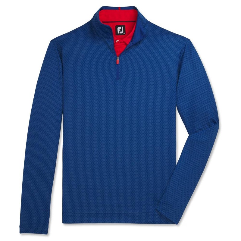 FootJoy Tonal Print Mid Layer Golf Pullover Twilight – FA23 Men