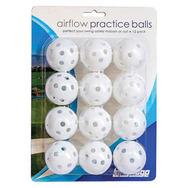 Longridge White Airflow Golf Practice Balls – 12 Pack
