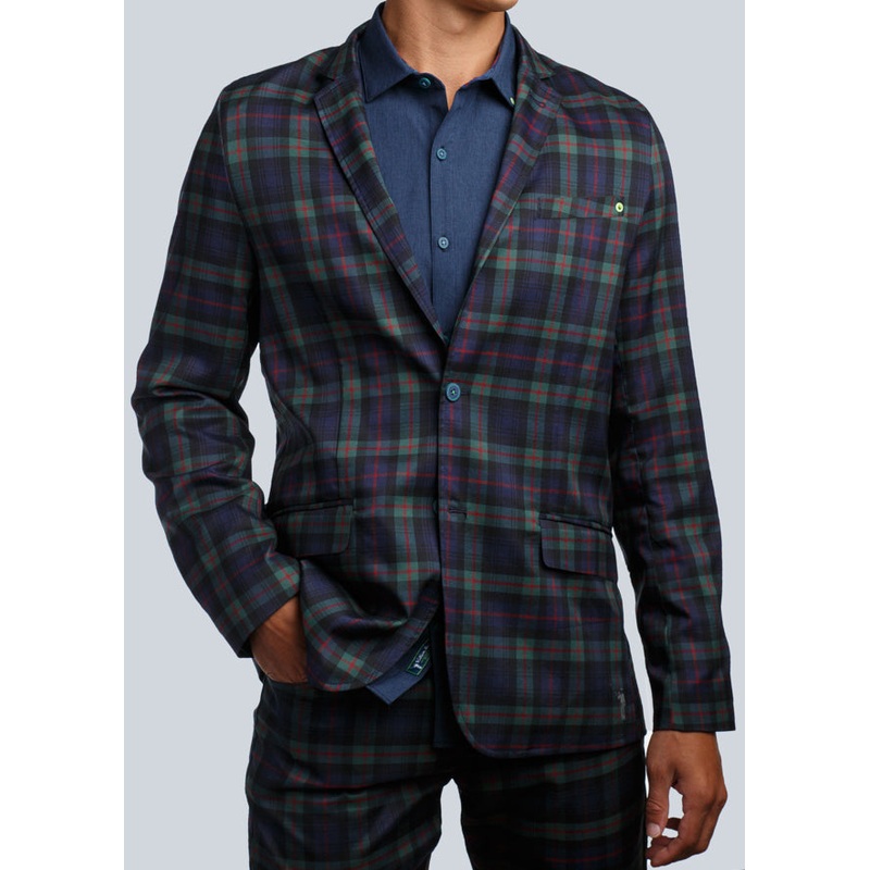 Dark Tartan Serious Business Tartan Blazer