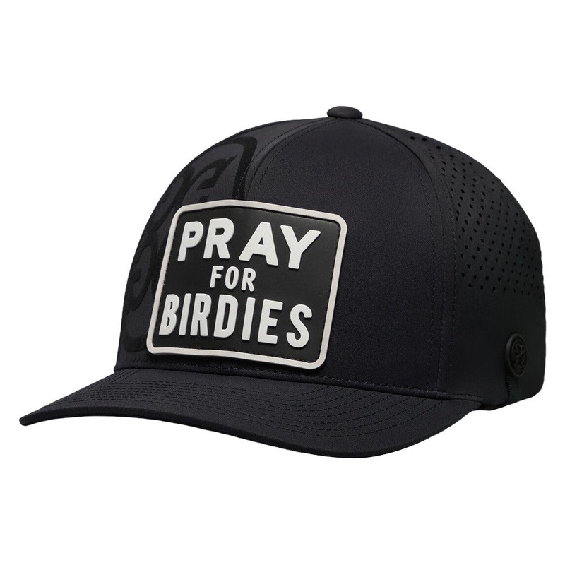 Gfore Pray For Birdies Patch Perforated Delta Golf Cap Onyx – SP25 Men