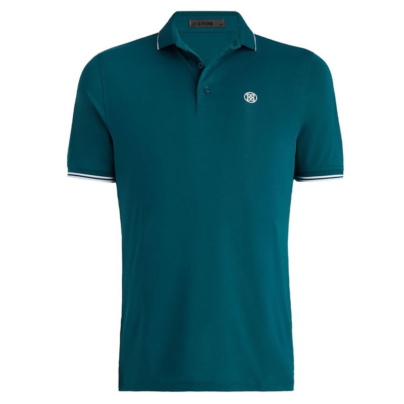 Gfore Rib Collar Tech Pique Golf Polo Spruce – SP24 Men