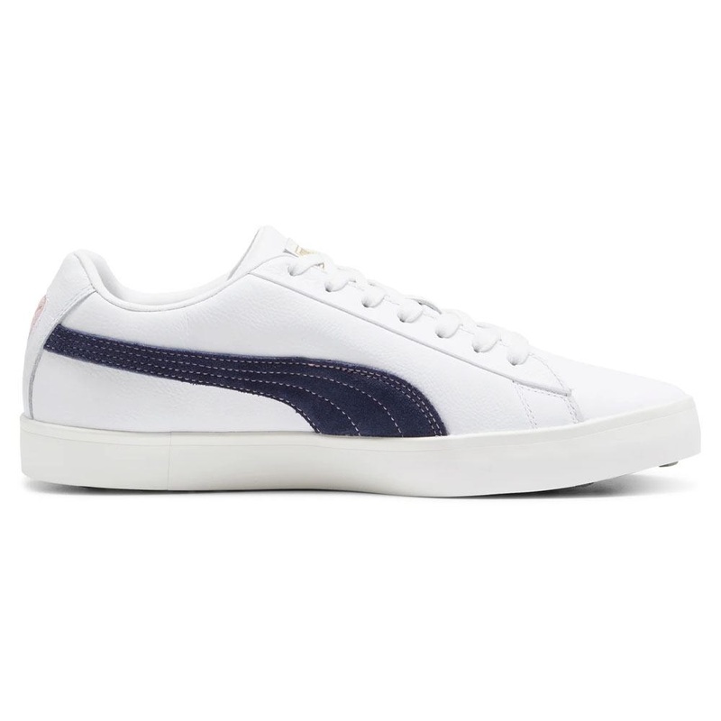 PUMA X Arnold Palmer Fusion Classic Spikeless Golf Shoes White/Deep Navy – 24 Men
