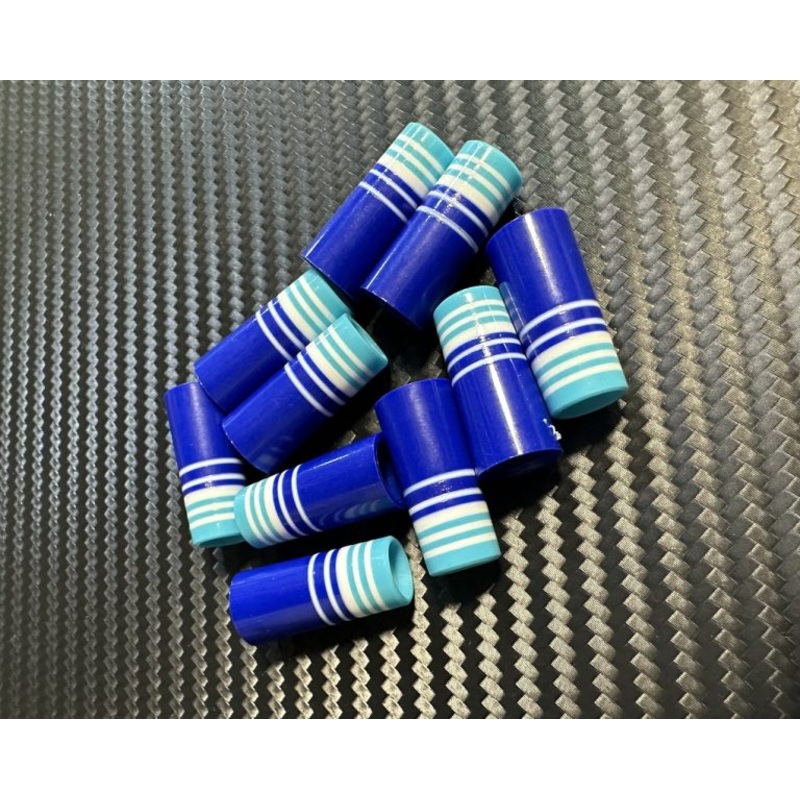 Custom Iron Ferrules 10 Pack – Blue/White/Light Blue