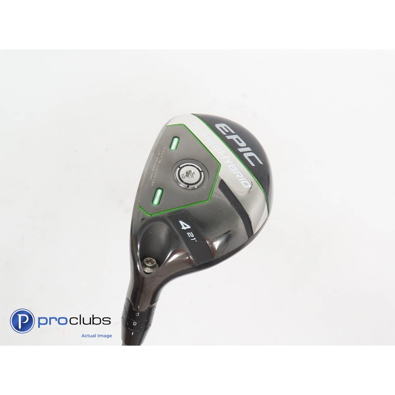 Left Handed Callaway Super Hybrid 21* 4 Hybrid – SteelFiber fc75 Regular 367103